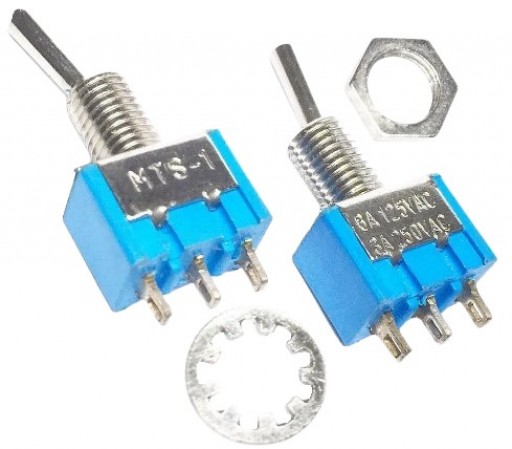 Chave Alavanca MTS -103 3 terminais 3 posições Azul